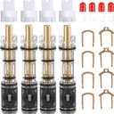 Enhon 4 Pack Dual Seal Cartridge Replacement Compatible with Moen 1225 1225B, One Handle Lavatory and Bathroom Faucet Cartridge Fits Single Handle Faucet/Showers, Brass