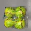 Yellow Sports Fastpitch Softballs, 11" Practice Softball Balls, Unmarked & Leather Covered Training Ball for Games, Practice and Training