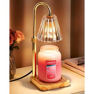 Marycele Candle Warmer Lamp with Timer Dimmer for Yankee Candles Adjustable Height, Birthday Gifts for Women Mom Sister, Wax Candle Lamp Warmer Vintage Farmhouse Home Decor