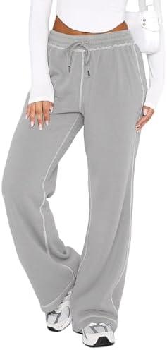 DISCIPBUSH Track Pants Women Sweatpants Soft Jogging Straight Pajama Sweats Wide Leg Sweatpants Women Lounge Pants Joggers S