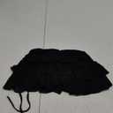 Verdusa Women's Y2k Lace Ruffle Mini Skirt Mesh High Waist Layered Skirt Skort Boho Outfits Micro Shorts, XS