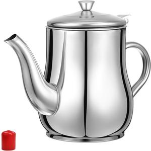 Stainless Steel Oil Strainer Pot,with Filter Mesh Oil Storage Pot Grease Storage Can Home Cooking for Storing Frying and Cooking Grease(SIZE:24oz)