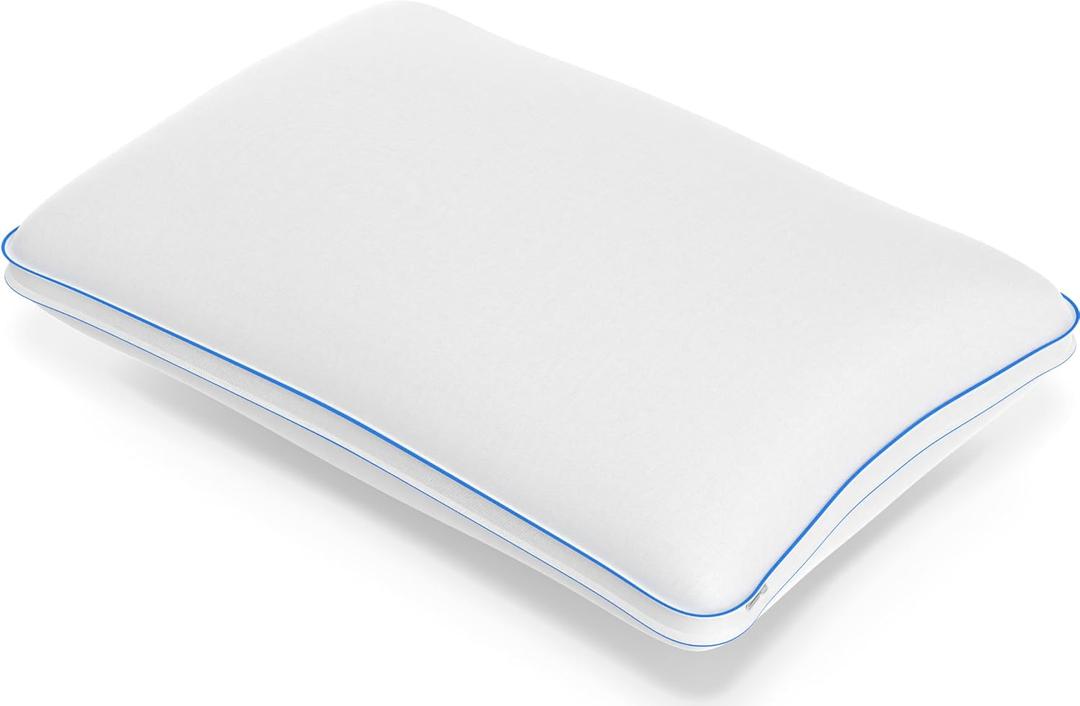 Sinomax Firm Pillow Polyester Pillow with Microfiber Standard Size Neck Pillow Hypoallergenic Ergonomic for Sleeping Neck Shoulder Pain Relief Bed Pillow for Side Back Sleepers. (Standard - 24 x 16 x 5 inches)