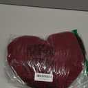 EastTree Heart Pillows, Wine Red Heart Shaped Pillows, Love Throw Pillows, Cute Sherpa Heart Decor, Small Fluffy Pillows, Women Girls Living Bedroom Home Decoration 10x13 Inch