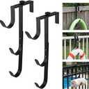 2Pcs Pool Pole Hangers Adjustable Heavy Duty Hooks for Skimmers, Rakes, Brushes & Hoses