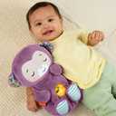 Fisher-Price Baby Toy Soothe n Snuggle Purple Monkey Plush Portable Sound Machine with Breathing Motion & Lights for Newborns Ages 0+ Months