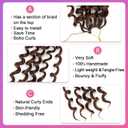 8Packs Curly Crochet Hair Boho Ocean Wave Crochet Hair 18Inch Pre Looped Crochet Hair for Black Women Pre Twisted Bench Curl Crotchet Hair(33#, 18inch)