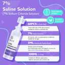 7% Saline Solution for Various Household Uses, 300ml (10.56 FL OZ), 5ml Each, 60Pack