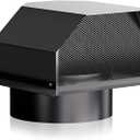 Hon&Guan 8 Inch Roof Vent CapUpgraded Airflow Roof Vents for Houses Watertight Galvanized Steel Roof Exhaust Vent for Ventilation System-with Damper