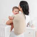 Comfy Cubs Muslin Burp Cloths 20" x 10", Pack of 6 - Large, 6-Layer, Ultra Absorbent 100% Cotton for Baby Drool and Messes - Soft, Safe & Gentle Baby Burp Cloths Set for Boys & Girls - Sand