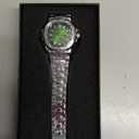 Watch for Women Business Dress Analog Quartz Two Tone Stainless Steel Waterproof Luminous Date Luxury Casual Wrist Watch (Silver-Green)