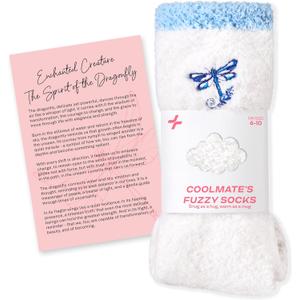 COOLMATE Fuzzy Socks for Women Gift Box – Cozy Soft Cloud Socks for Spa Home, Mother’s Day Gifts for Mom Grandma