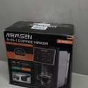 AIRMSEN Grind & Brew Coffee Maker with Grinder - Single Serve Machine Compatible with K-Cup Pods & Ground, 1000W Fast 6-14oz Brewer, Descaling Alert, Touchscreen & 50oz Removable Tank (Largre)