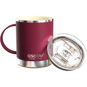 asobu Ultimate Stainless Steel Ceramic Inner Coating Insulated Coffee Mug, 12 Ounces (Burgundy)