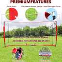 Storgem Soccer Goal,Soccer Net,Soccer Goals for Backyard,with Bow Frame,Collapsible Metal Base and 15 Training Cones