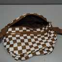hibear Checkered Crossbody Bag Spacious Bum Bags for Women Nylon Crossbody Fanny Packs Checkered Purse Belt Wallet
