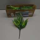 20 Bundles Artificial Plants, Fake Boston Fern Greenery Outdoor UV Resistant No Fade Faux Plastic Plants Garden Porch Window Box Decorating