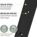 WEKIS 12 Inch Heavy Duty Floating Shelf Bracket, Wall Mounting Industrial Black Shelf Brackets, 1/5 Inch Thick Iron Metal Brackets for Shelves 6 Packs