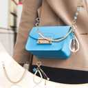 Sureio 5 Pcs Bag Extender Chain Pearl Purse Chain Ribbon Bow Keychain Extender Bag Strap Purse Charms Accessories for Handbag