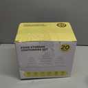 JSCARES 40 PCS Food Storage Containers with Lids Airtight (20 Lids &20 Containers) - Leakproof Meal-Prep Containers for Kitchen Storage Reusable Plastic Microwave/Dishwasher Safe with Labels & Pen