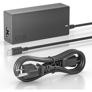 65W Type USB-C Charger Compatible with HP Chromebook and More Usbc Power Supply Adapter Fast Power Cord SM65CL SM45CL-01 02 SK90A200225 SK90200325