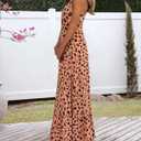 NOLLSOM Casual Women's Summer Dresses 2025 Sundress Sleeveless Floral Boho Long Dresses Beach Vacation Clothes (S)