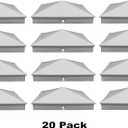 True 6x6 (155mm x 155mm) Plastic Pyramid Vinyl Fence Post Cap with Pre-Drilled Hole Black or White Multiple Quantities for True Actual 6" x 6" Vinyl Posts (20, White)