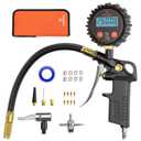 ETENWOLF T500 Digital Tire Pressure Gauge with Inflator, Tire Gauge 0-250 PSI, Calibrated to ANSI B40.7 Grade 2A, Air Chuck & Compressor Accessories with Storage Bag, Black