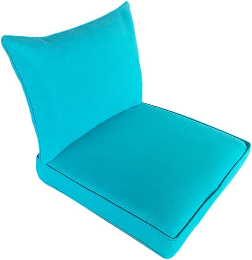 Outdoor Chair Cushions for Patio Furniture,25x25x5 Replacement Couch Cushion Set for Wicker Glider Rocking Chairs Loveseat Sectional Sofa,Thick Out Door Chair Pad Weather Fade Resistant,Teal Blue
