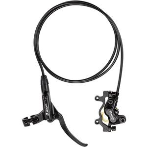 BUCKLOS Zoom Mountain Bike MTB 4 Piston Hydraulic Disc Brakes Set - Left Front 850mm Right Rear 1550mm Hydraulic Brake Aluminum Alloy Lever with Caliper is/PM Adapter Fit EBike/Fat Bike(Pre-Bled)