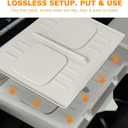 Wireless Charging Protective Pad for 2024 2025 Hyundai Santa Fe Center Console Cover Wireless Non Slip Mat Accessories Car Cordless Charger Heat Insulating Silicone Material Easy to Clean -White