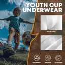 Davion Baseball Cup Youth Boys Underwear with Protective Athletic Cup for Boys, Soft Sports Protection for Baseball Football (White, M)