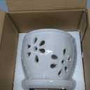 vensovo 5 Inch Ceramic Orchid Pots with Holes and Saucers - 1 Pcs Small Succulent Pot for Repotting, Garden Flowerpots for Plants Indoor and Outdoor Promotes Air Circulation, White