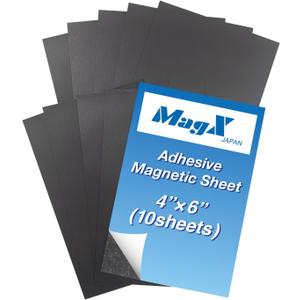 3 x MagX Magnetic Sheets with Adhesive Backing, 4 x 6 Inch, 10 Sheets, Self Adhesive Magnet Sheets, Magnet Sheets, for Crafts, Photos and Die StorageStationery, Office Supply (MVAP-4006)