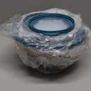 E-far Mixing Bowls Set of 5, Stainless Steel Salad Mixing Bowl with Transparent Lid, Metal Nesting Bowl Attach with 3 Graters for Kitchen Prepping/Serving/Baking/Storage, 4.6/2.6/1.5/1/0.7 QT - Blue