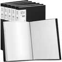 Marspark 6 Pcs Binder with Plastic Sleeves Large 8.5" x 11" Display Presentation Book 40 Pocket 80 Pages Art Portfolio Folder Clear Sheet Protector for Photo Document (Black)