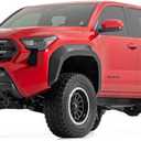 Rough Country Sport Fender Flares for Toyota Tacoma (2024-2026) - 5.75" Height, Up to 1.75" Tire Coverage, UV-Resistant ABS, Paintable Matte Black