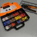Preciva Ferrule Crimping Tool Kit - AWG 28-5 Self-Adjusting Ratchet Crimper with 1010Pcs Single & 265Pcs Twin Ferrules | Wire Terminal Connectors Kit