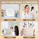 Mocado Compact Travel Makeup Mirror, 1X/30X Magnifying Mirror with Light, Double Sides Compact Mirror with 3 Color Light, Dimmable Handheld Mirror, Rechargeable Travel for Purse,Pocket(White)
