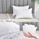 Oubonun 14 x 22 Pillow Inserts (Set of 2) - Lumbar Pillow with 100% Cotton Cover - Rectangle Square Interior Sofa Pillow Inserts - Decorative Pillow Insert Pair - White Couch Pillow