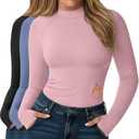 Velvelhall 3 Pack Women's Plus Size Thermal Shirts, 3-Color, 4X-Large (XXXL)