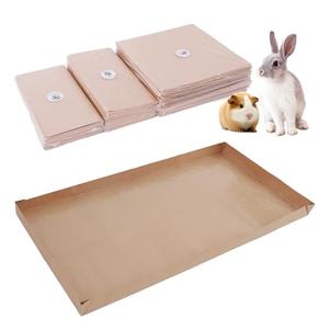 LWYMX Disposable Guinea Pig Cage Liners, 48" x24 Large Liner Bag for Guinea Pig Cage Bottom, Water-Resistant Kraft Paper