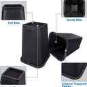 ANNKUT 8 Inch Heavy Duty Bed Risers, Furniture Risers for Desk, Chair, Table or Sofa, Couch Lift Risers, Supports up to 2200 lbs per Leg(4 Pack Black)
