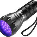 Black Light UV Light, 21 LED 395nm UV Flashlight, Powerful Mini Blacklight Flashlight, Small Portable Black Light Flashlight for Pet Urine Detection, Scorpion, Resin Curing, Bed Bug, Nails