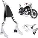 22" Motorcycle Sissy Bar for Harley Sportster, Detachable Passenger Backrest for Harley Davidson 2004-2022 Sportster XL883 XL1200 Iron 883/1200 Forty-Eight Seventy-Two Custom Special SuperLow (Chrome)