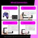 NexiGo Wireless Controller (No Deadzone) for Switch 2 and Switch, Bluetooth Controllers for Nintendo Switch with Vibration, Motion, Turbo and LED Light (Cosmic Nebula)