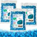 15lbs Bean Bag Filler, Pillow Filler Stuffing, Bean Bag Filling, Shredded Memory Foam Filling, Punching Bag Filler, Foam Refill for Pouf/Ottoman Stuffing/Boxing Bag,Added Gel Particles (Electric Blue & White)