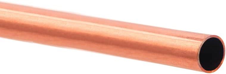 3/4"(19mm) OD 99.9% Copper Tube 1mm Wall  300mm Length  1Pcs, Pure Copper Tubing 110 Copper Seamless Round Tubing for Refrigerator, Jewellery and Industry