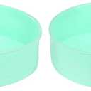 UXCELL 2-Piece Round Silicone Cake Molds, 9.8 Inch Nonstick & Quick Release for Layer, Smash & Cheese Cake, Light Green