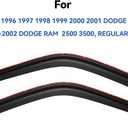 in-Channel Window Visors Rain Guards for 1994-2001 Dodge Ram 1500, Window Wind Deflectors Vent Shades for 94-02 Ram 2500 3500